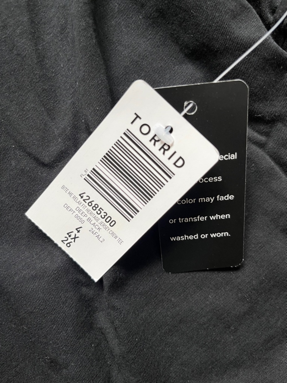 TORRID Bite Me Graphic Tee Glow In The Dark Heritage Jersey Black Size 4 NWT - Picture 7 of 8